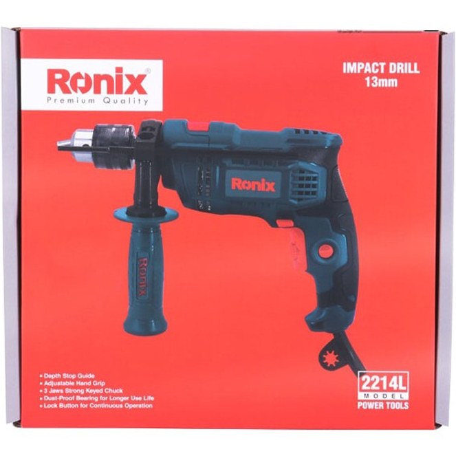 دریل 13 میلی متر چکشی 600 وات-آچاری 2214L RONIX - 2214L RONIX 